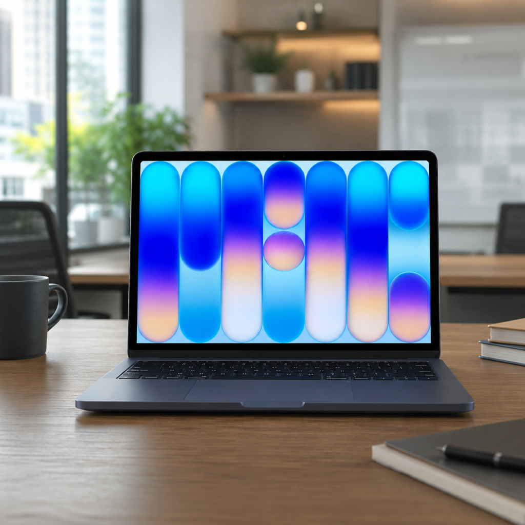 Apple MacBook Neo 2026 with A18 Pro chip on an office desk